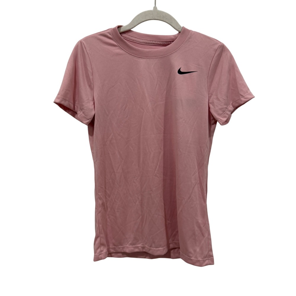 Nike Womens Dri-FIT Training T-Shirt‎ Pink Short Sleeve AQ3210-633 XS NEW